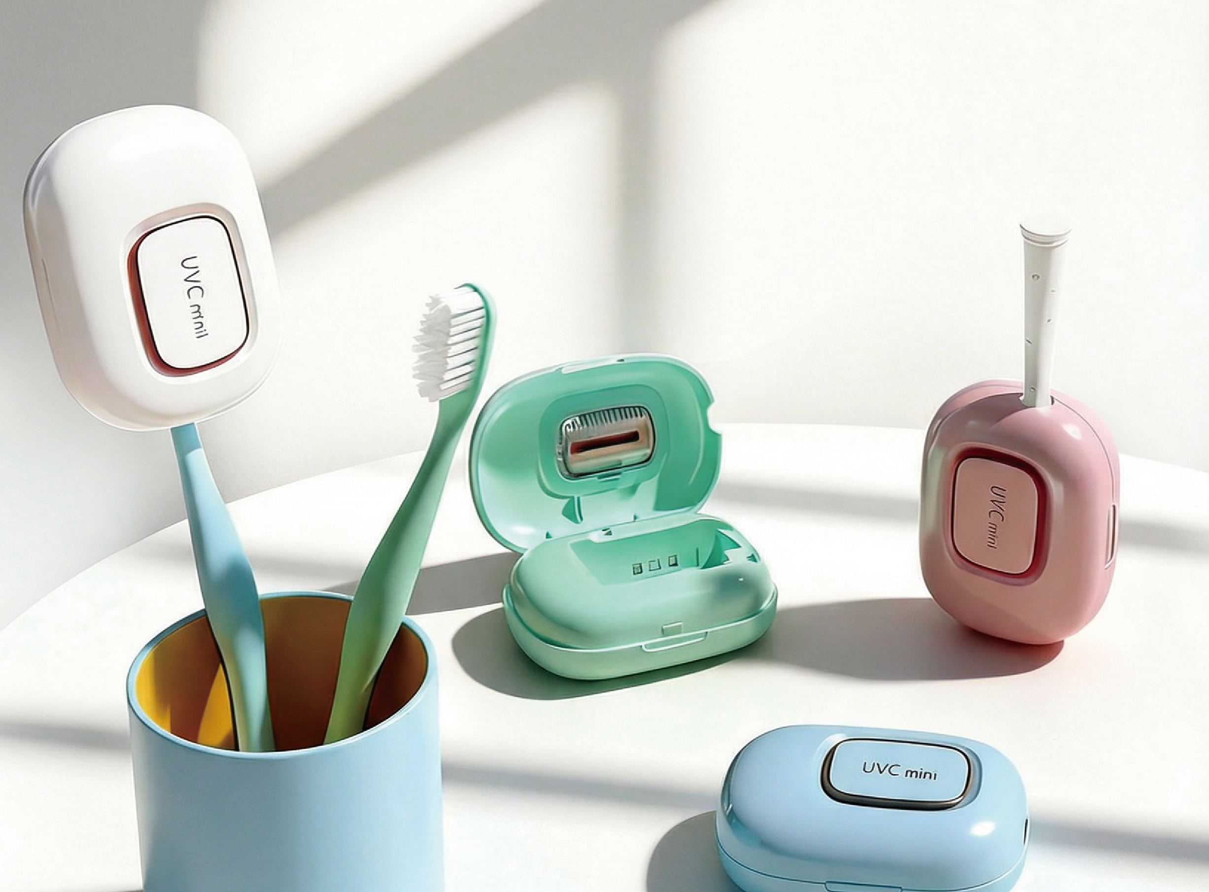SIMTIFUL UVC toothbrush sanitizer cases product family